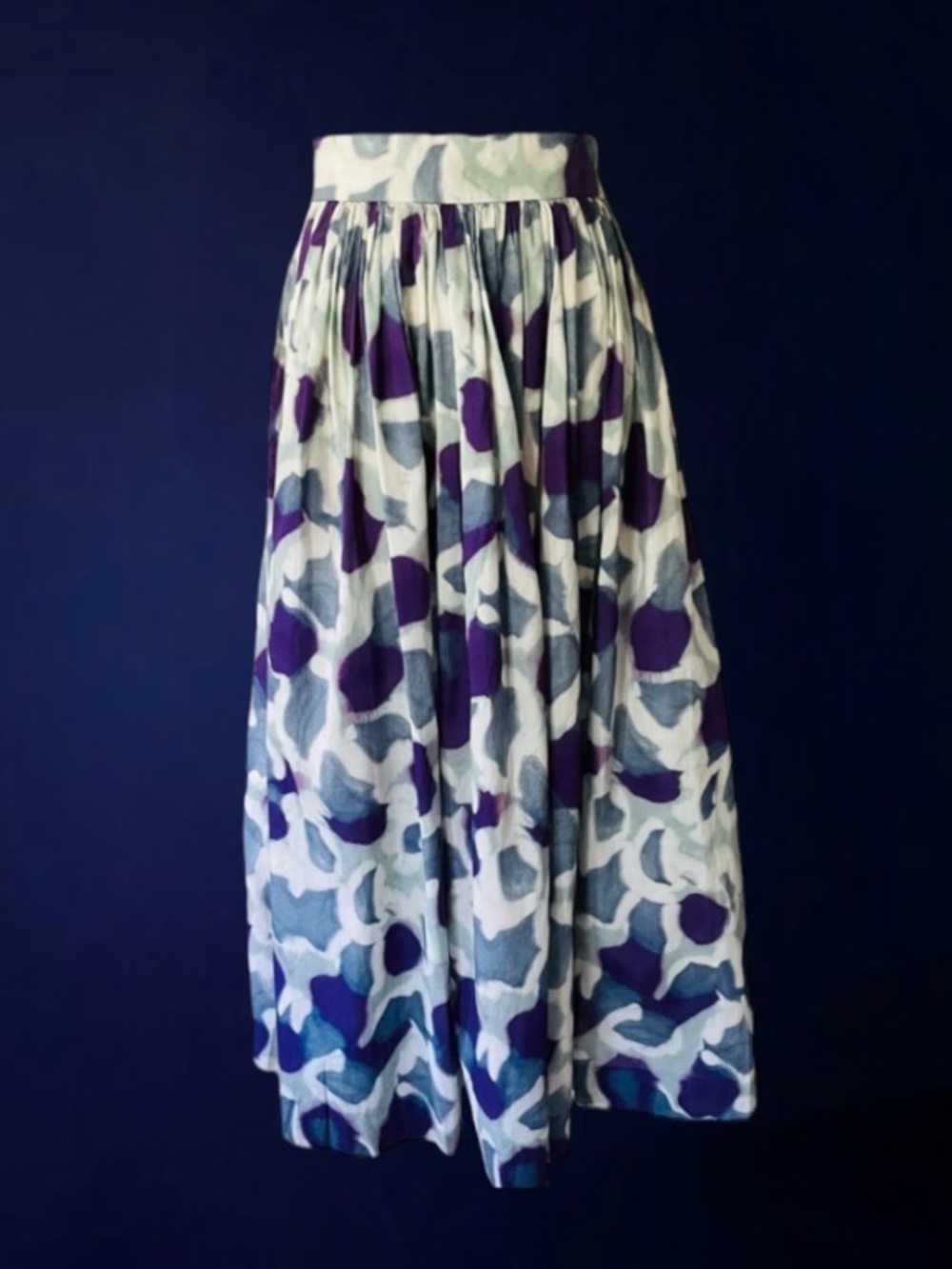 New! DRIES VAN NOTEN Runway Couture Cotton Print Full Skirt Size 40